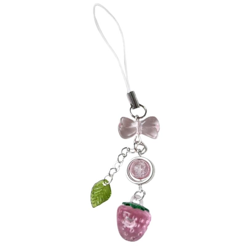 Backpack Decoration Cherry Bowknot Keyholder Women Girl Jewelry Ornament