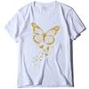 Unisex Unisex Golden Butterfly T Shirt Y2k Harajuku Vintage O Neck Short Sleeve Graphic Printed Streetwear Casual Tops