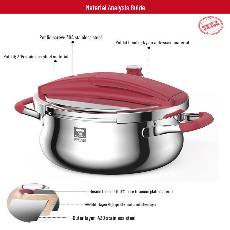 Kangbahe Pure Titanium Pressure Cooker