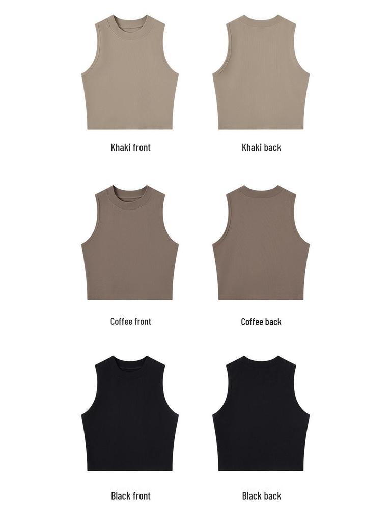 2025 Chic Korean Style Slim Sleeveless Vest: Women's Summer Solid Color Top