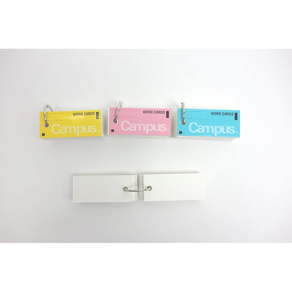 KOKUYO Vocabulary Notebooks and Flashcards, Medium Size, Assorted Set: 12 blue, 12 pink, and 6