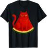 Watermelon Cat Tropical Summer Fruit Pet Kitten Lover Feline T-Shirt Unisex T-Shirt