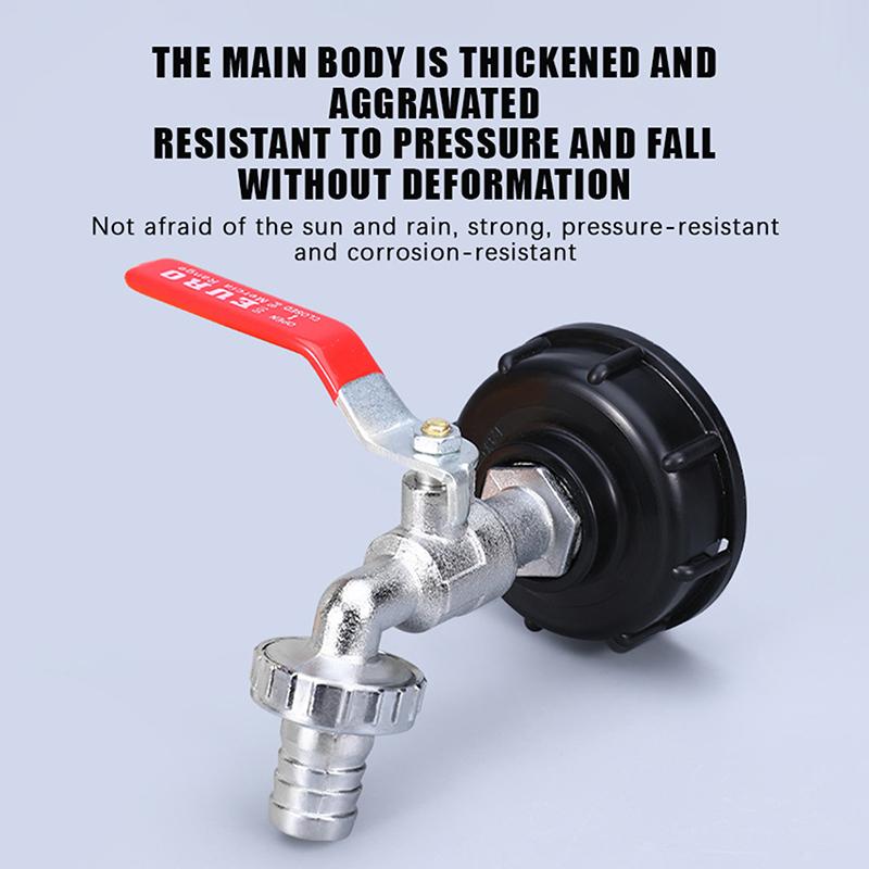 Heavy Duty Brass Ibc Tote Ball Valve Adapter With Leak Proof Gaskets Perfect For Garden Watering Rain Liquid Transfer