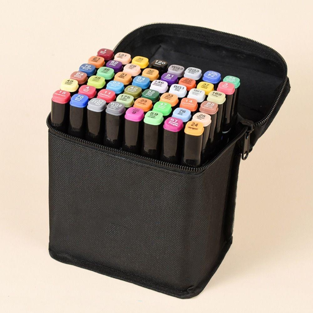 Canvas Marker Pen Organizer Large Capacity Marker Pen Contaioner  For 24/48/60/80Pcs