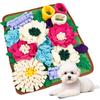 Pet Snuffle Mat Washable Dog Snuffle Mat Multi Flower Design Slow Feeding Mat Encourages Natural Foraging Skills for Dogs Smell Training Anxiety