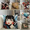 Illustration Of Diagonal Square Art Pillow Case Linen Pillows Case Cushions Case Sofa Pillows Case Decor Home