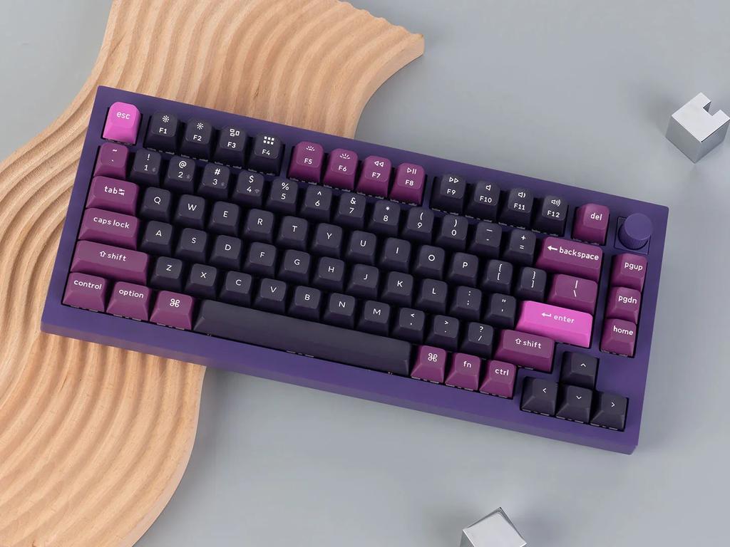 Keychron Q1 Max QMK/VIA Wireless Custom Mechanical Keyboard Fully Assembled Knob (Side-Printed Keycaps) / Carbon Black / Gateron Jupiter Brown