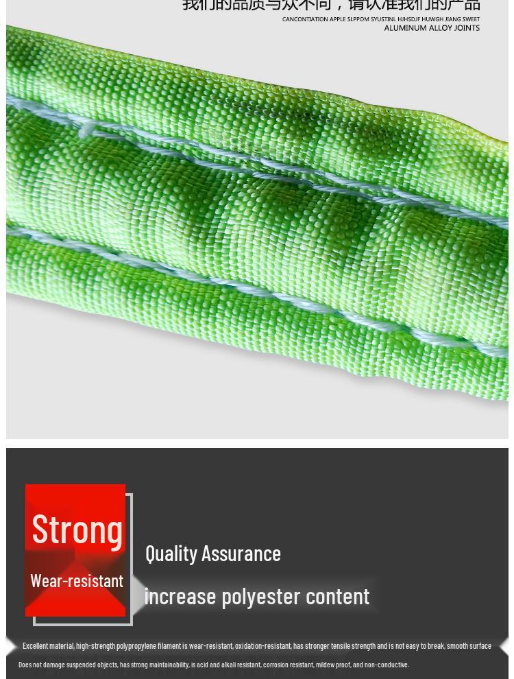 Adjustable Tree Crane Sling Tow Rope, Double Buckle, 2T to 5T Capacity, 1m - 8m Length.