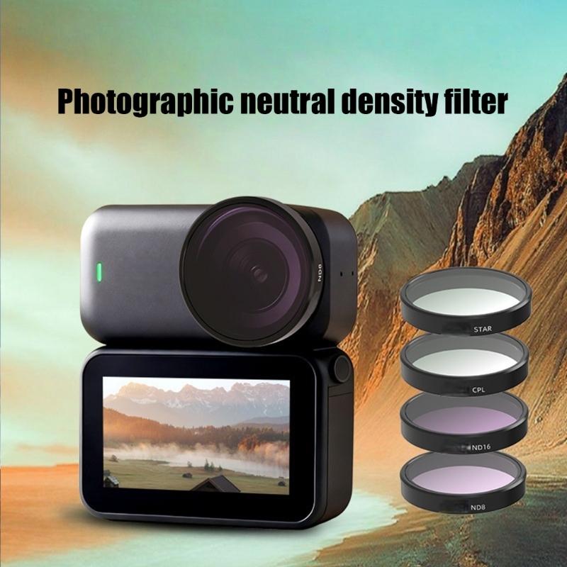 Professional Neutral Density Filter Set Adjustable Light Control for Action Cameras Enhances Images Quality