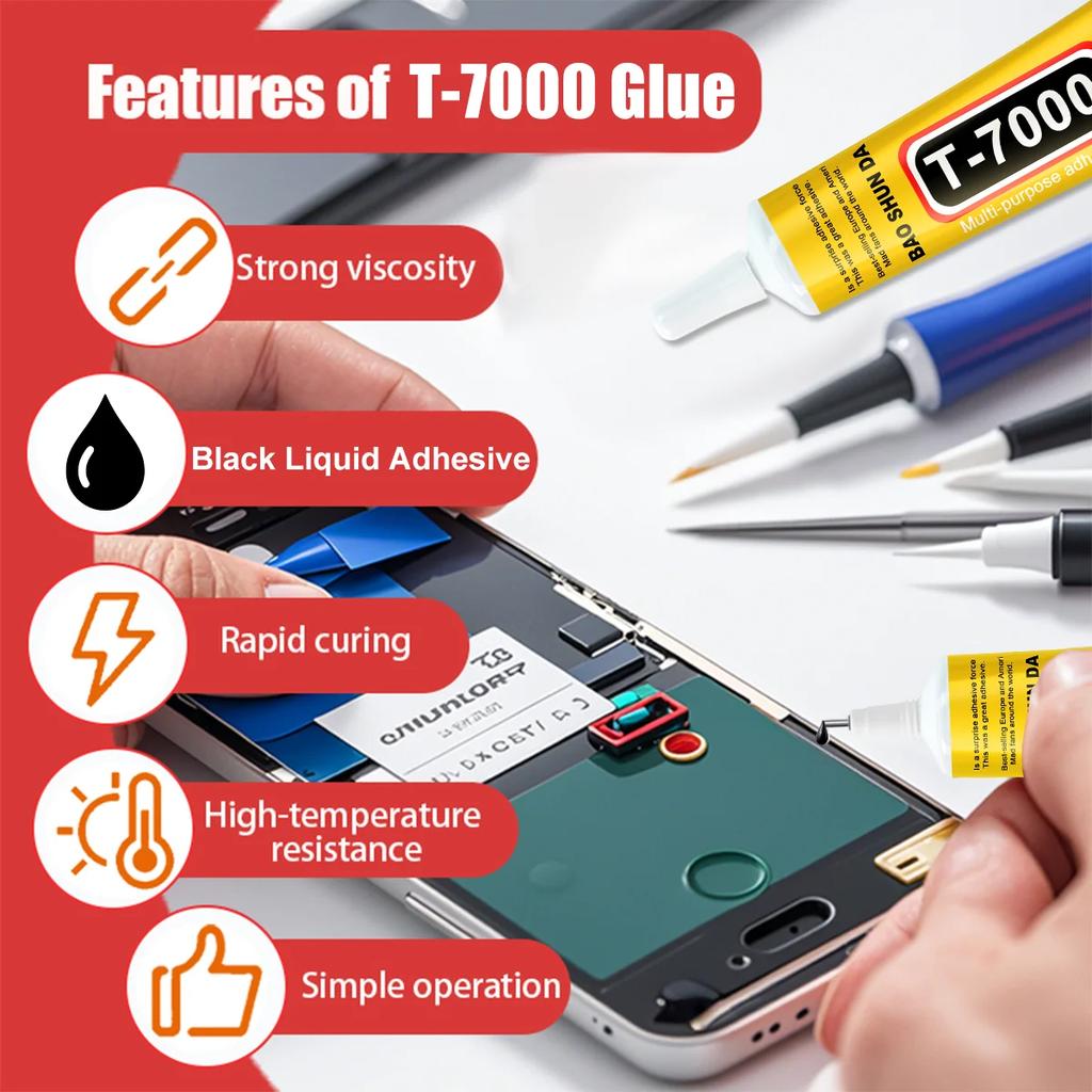 B7000/T7000 Epoxy Resin Glue (1-8Pcs) Universal Glue for Mobile Phones (15/110g) (Suitable for Metal, Plastic, Glass Screen Repair and a