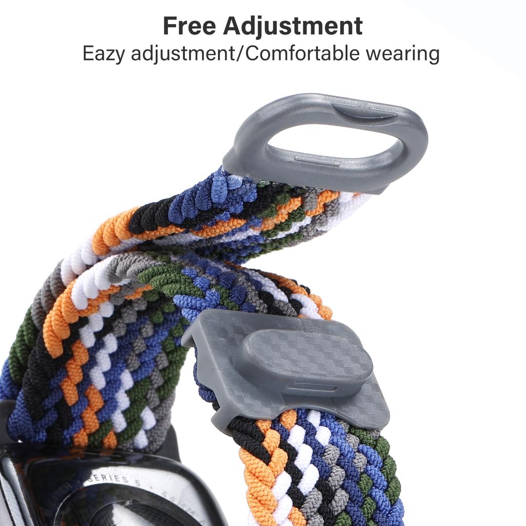 Straps For Apple Watch Ultra 2 Band 49mm 44mm 45mm 41mm 46mm 42mm Braided Solo Loop Elastic Bracelet iWatch Series 9 8 7 6 3 10