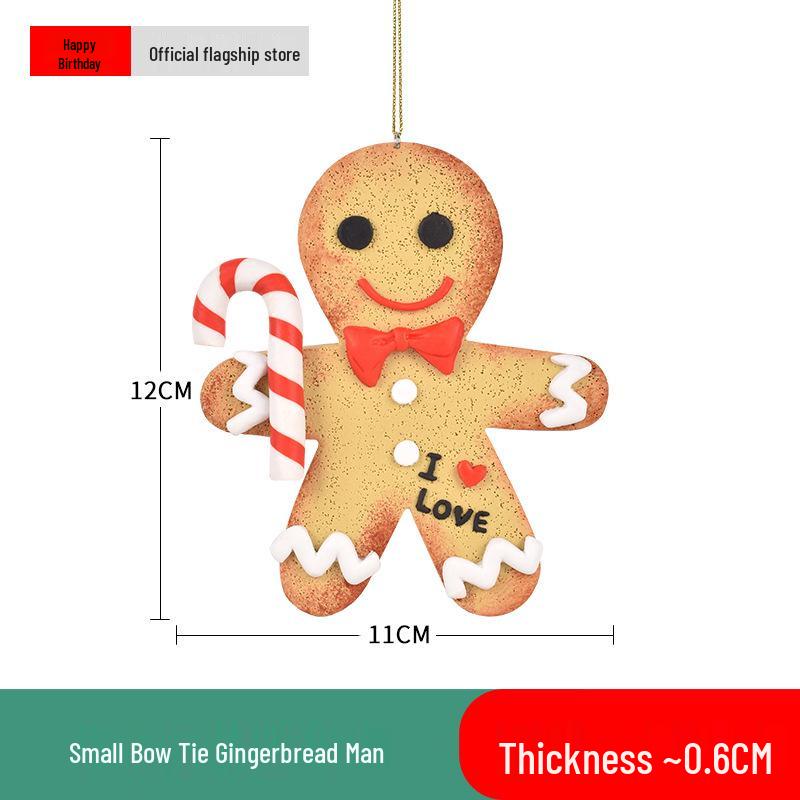 Gingerbread Man Christmas Ornaments & Photography Props for Tree & Window Decor, Children's Gifts