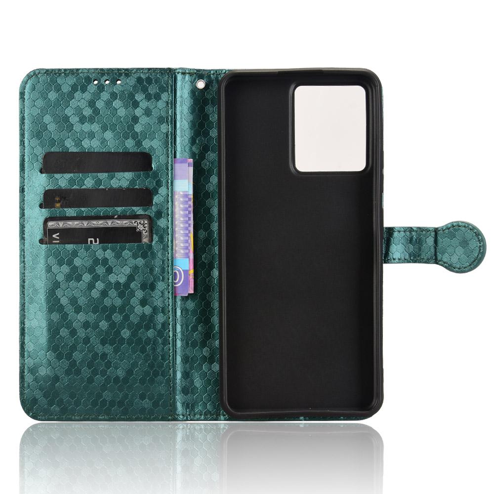 For Blackview Color 8/Oscal Modern 8 Stand Case Dot Pattern Magnetic Clasp PU Leather Phone Cover