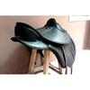 Black Designer Stitching Treeless Leather Western Tack Saddle Horse Bareback