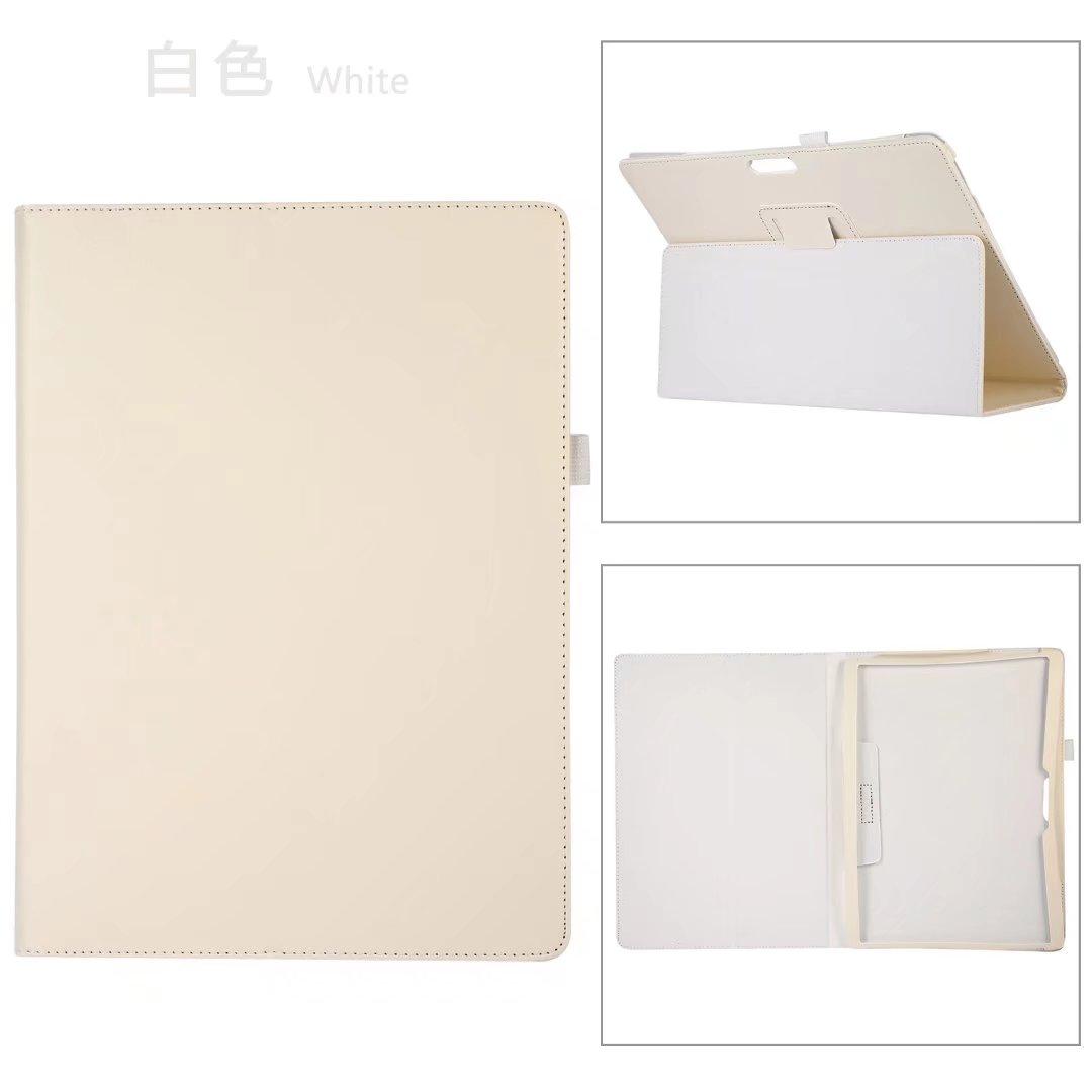 Ständer Hülle für Microsoft Surface Pro 8 7 6 5 4 3Dünne Faltabdeckung für Surface Go 3 2 1 Stoßfeste Schale Luxus PU Leder Funda Surface Go 1 weiß