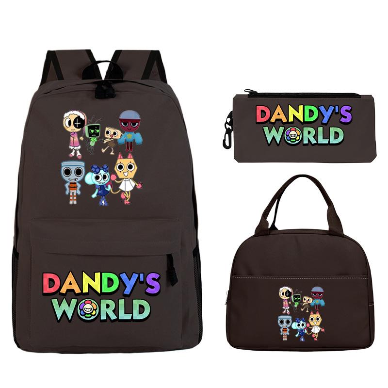New Dandy's world game merchandise personalized printing primary and secondary school schoolbag three-piece set