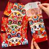 6pcs Cartoon 2025 New Year Red Envelopes Blessing Lucky Money Pockets Red Packet  Spring Festival