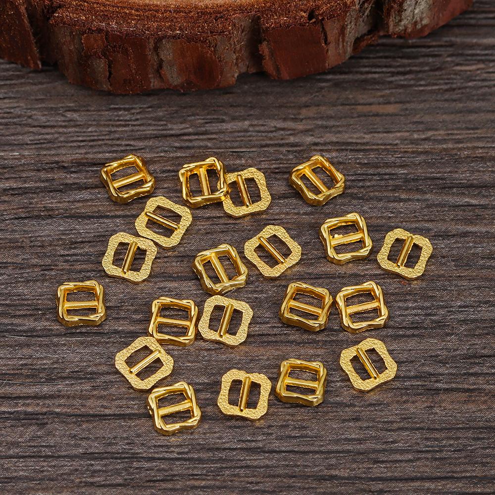 Mini Ultra-kleine Tri-Glide Schnalle Muster Gürtel Knöpfe Puppe Taschen Zubehör Diy Puppen Schnallen