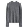 2026 Spring/Summer Wool Herringbone High Neck Knit Sweater