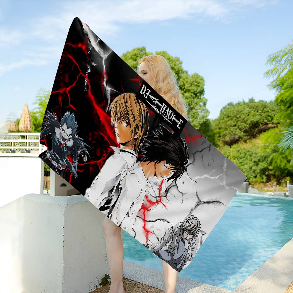 Hot Anime Death Note Microfiber Printed Beach Towel Mountain Climbing Yoga Beach Swimming Running Absorbent Soft Towel