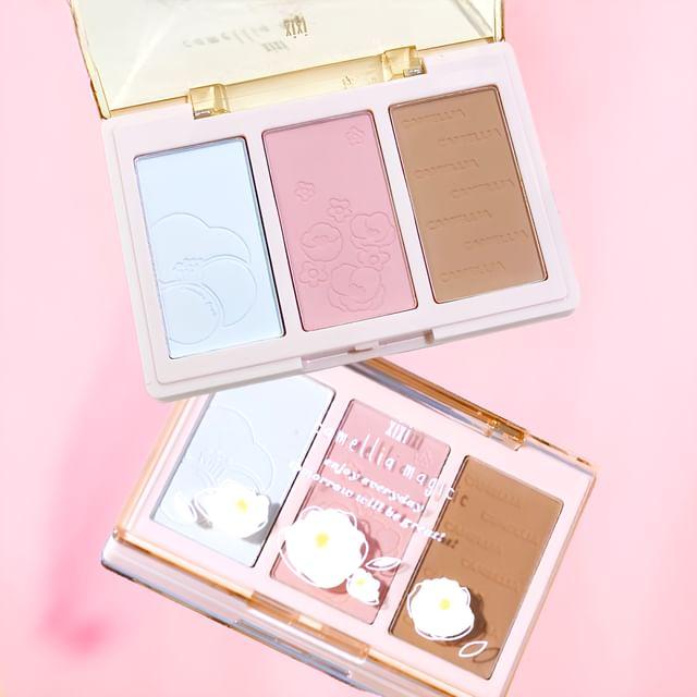 xixi - Tea Time Flowers 3-Color Contour Palette - 02#Flower Basket