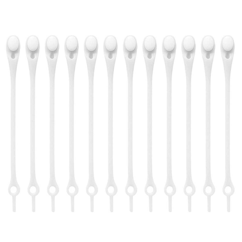 12Pcs/set Solid Color Stretch Shoelace Silicone Lazy People's Shoe Strap Durable Sneakers Laces