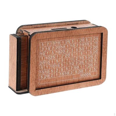 Wood Piggy Bank Cashes Saver for All Ages Home Decor Ideal Gift Money Box with Counter Saving