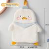 JINGRUIXIANG Cute Duck Coral Fleece Hanging Hand Towel 2-Pack