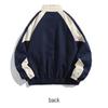Men's Japanese Retro Color-Block Stand Collar Jacket - Trendy Loose College Style, Spring/Autumn Casual Wear for Couples
