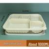Greenspring 1000ml 5-Compartment Biodegradable Lunch Boxes with Lids