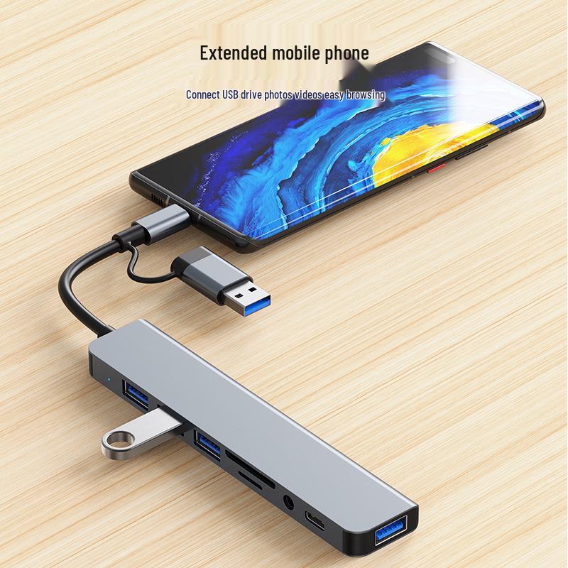 USB-C Expansion Dock: 7-in-1/8-in-1 Laptop, Tablet, Phone Hub Converter