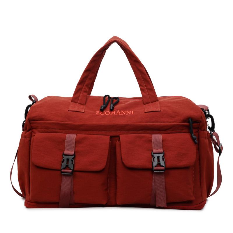 Expandable leisure travel bag, large capacity, simple and lightweight yoga fitness bag, multi-pocket handbag for short trips