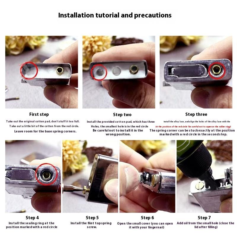 Sealing Metal Lighter Sealing Metal Cotton Base For Zip Lighter Regular Inner Liner Modified Base Cotton Reduce Volatilization
