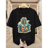 European Sizes Men's 100%Cotton Featuring a Colorful Pineapple with Fashion Glasses Print Comfortable Casual Short-sleeved T-shirt In Summer