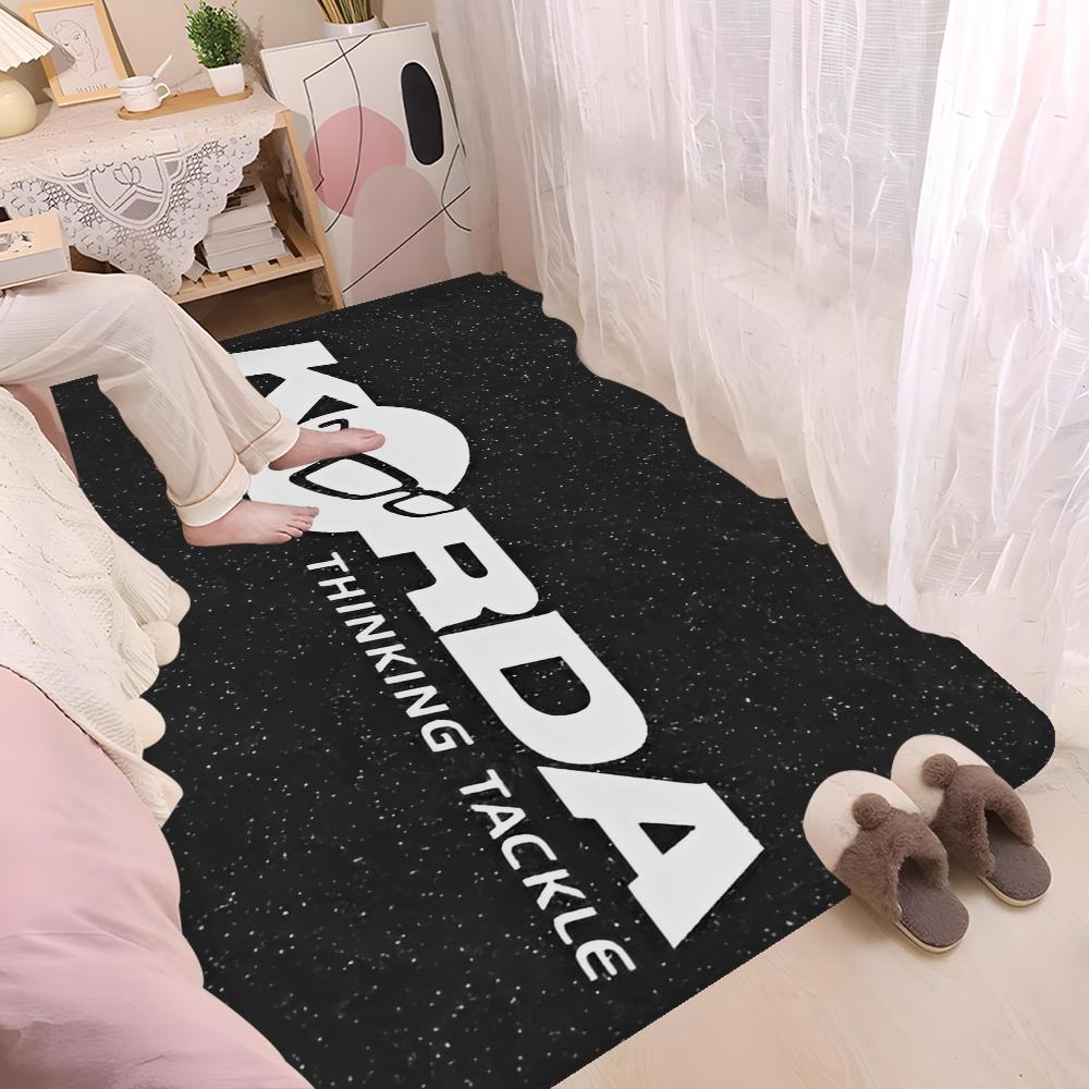 K-Korda F-Fishing Logo Floor Mat Non-Slip Laundry Room Mat Laundry Decor Balcony Child Living Room Household Carpets
