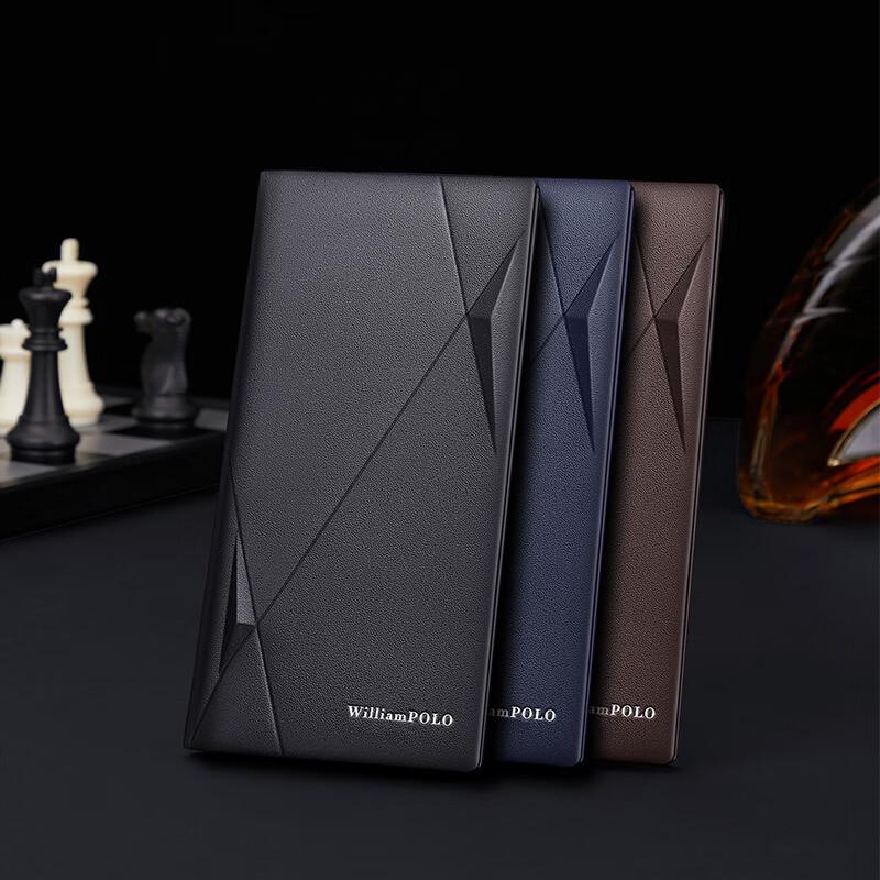

WILLIAMPOLO Men s Slim Leather Wallet & Card Holder One Size