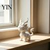 Hand Painted Blank Ornament 3D Printed Qilin Statue, Traditional Chinese Mythical Beast Figurine, Auspicious High Precision Dragon Scale Carving