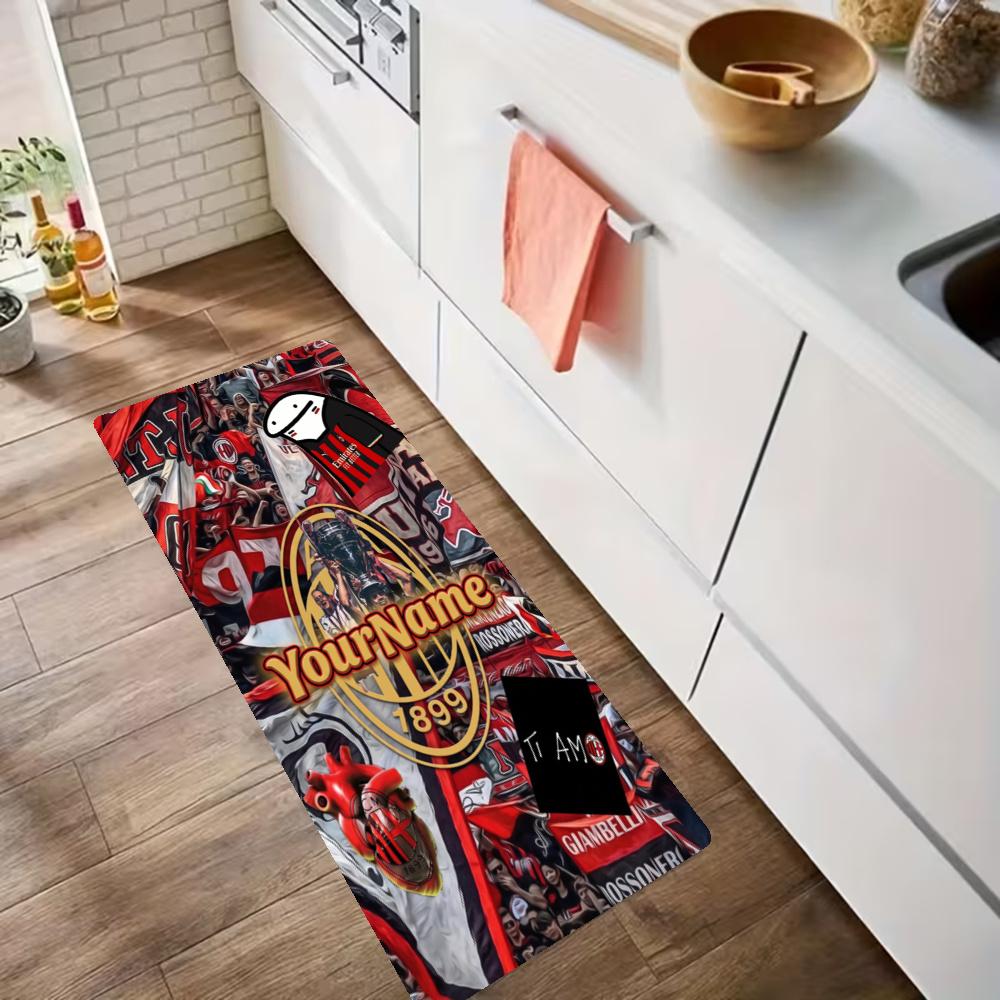 Ac Milan Customize Your Name Kitchen Rug Runner Rug Laundry Mat Hallway Entryway The Best Gift Choice