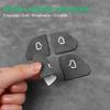 4pcs Car Door Button Control Panel Decoration Stickers Car Window Lifter Switch Suede Sticker for Tesla Model 3 Highland 2024-Up