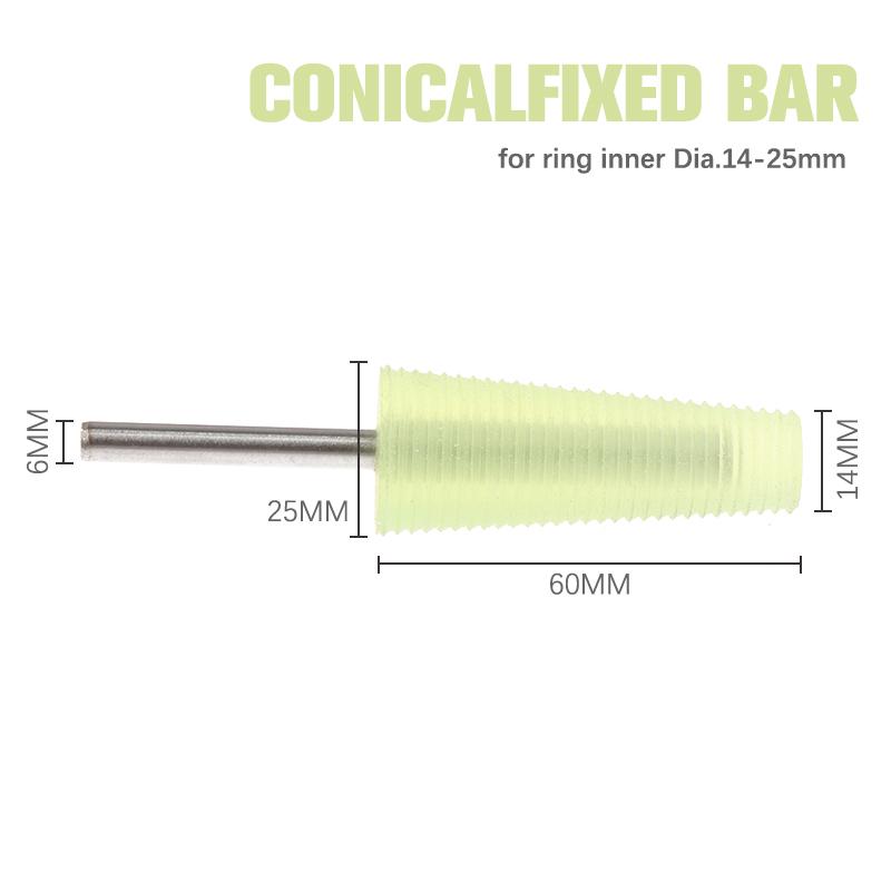 Agate Jade Ring Fixed Rod Polishing Tools Grinding Conical Sleeve Fixing Tool Silicone Mandrel Inner Outside Holder