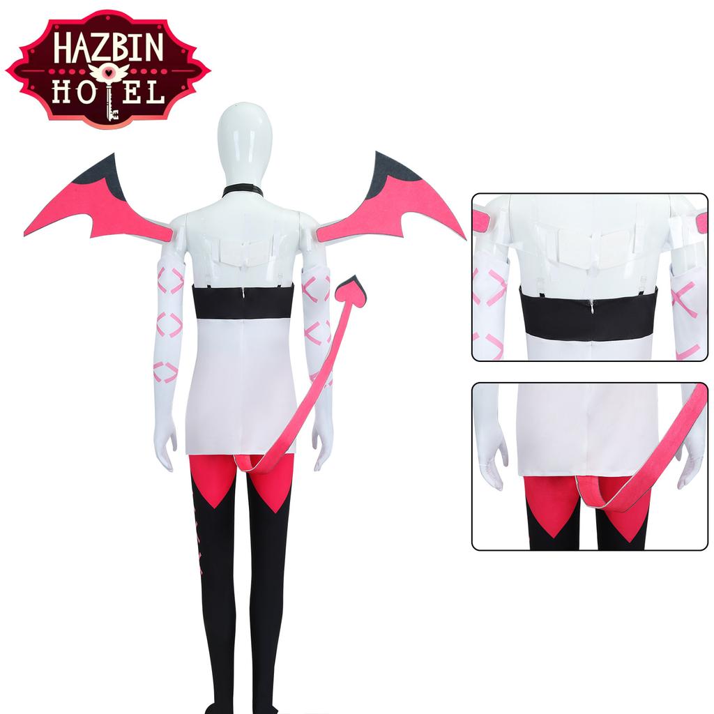 Costume Cosplay Verosika Mayday di Helluva Boss, Abito da Palco Demone Succubo per Halloween