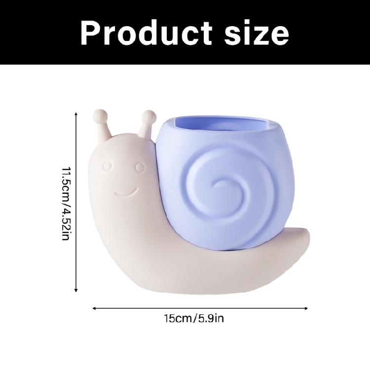 Playful Desktop Pen Storage Snail Design Plastic Multifunction Organizer Study Office Essential With easy to clean Top