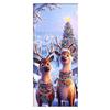 Christmas Door Cover Cute Reindeer Front Door Cover 35x82in Porch Welcome Sign Banner for Winter Holiday Party Photo Backdrop Decor
