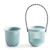 Double-Layer Hanging Plant Holder Lazy Water Plastic Basket Wall Flower Pot