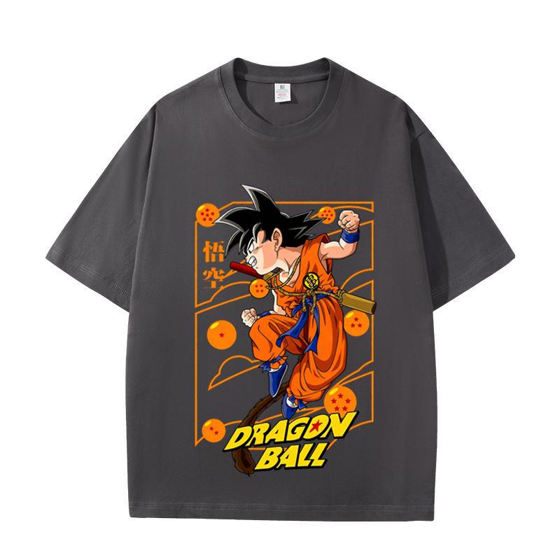 Dragon Ball Goku Anime Print Funny Tops Summer New T-shirt Unisex Dragon Ball Cotton T-shirt