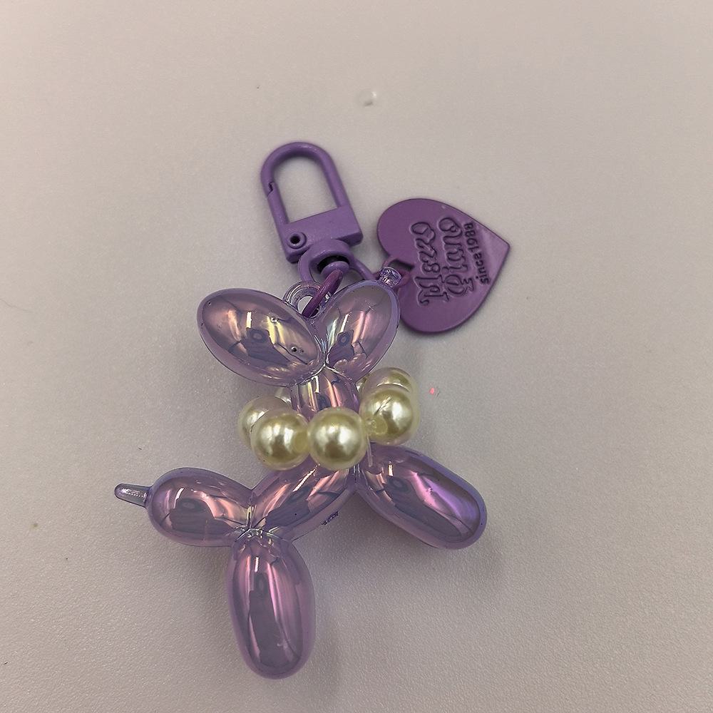 

Мультяшный брелок-подвеска в виде щенка из пузырей, бисерный шарм для телефона, DIY ювелирное изделие, подвеска для сумки фиолетовый