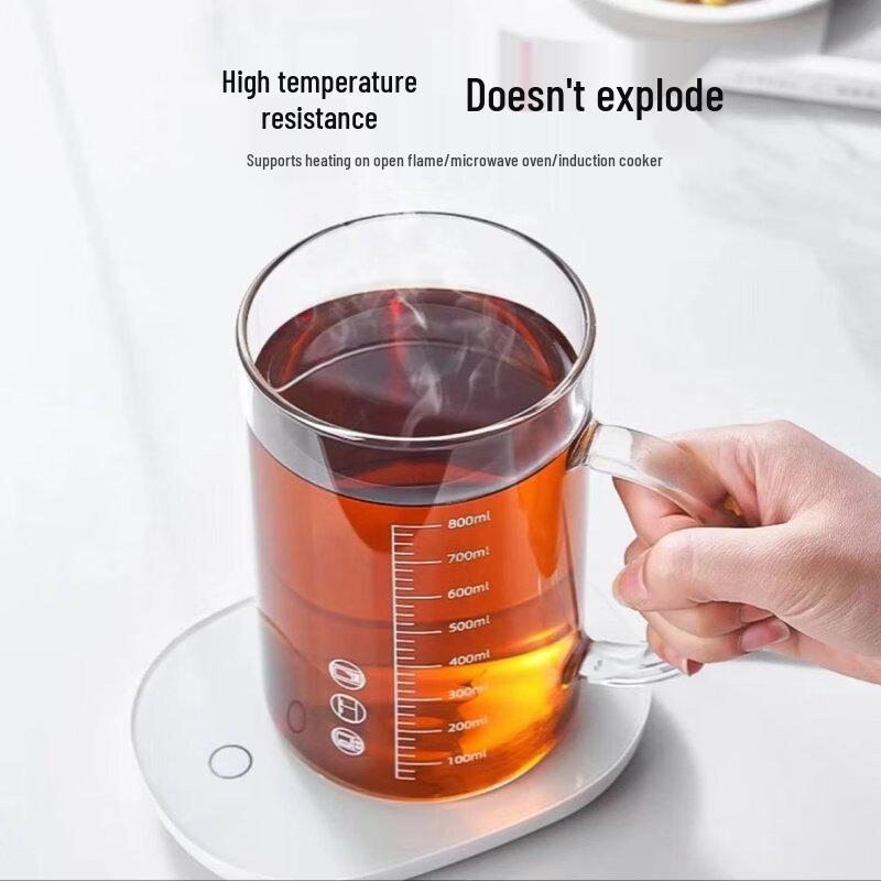 ZISIZ Large Capacity Glass Tea Mug