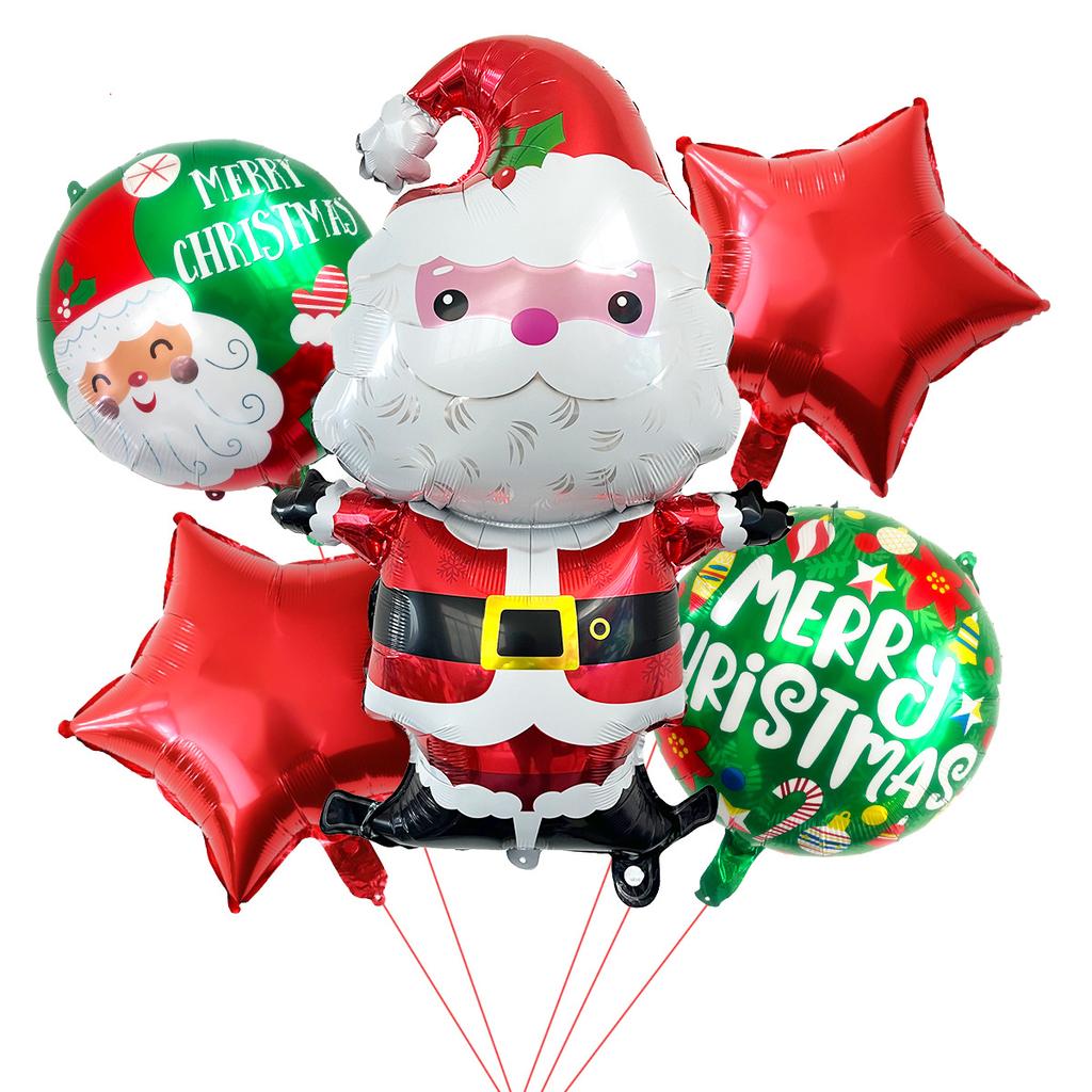 Christmas Balloon Set Christmas Tree Old Man Gingerbread Man Snowman Aluminum Film Balloon Cloth Venue Decoration