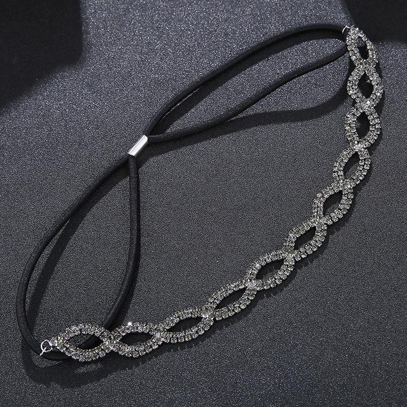 

Свадебные аксессуары, эластичная повязка на голову ручной работы со стразами, повязка на голову, модный головной убор