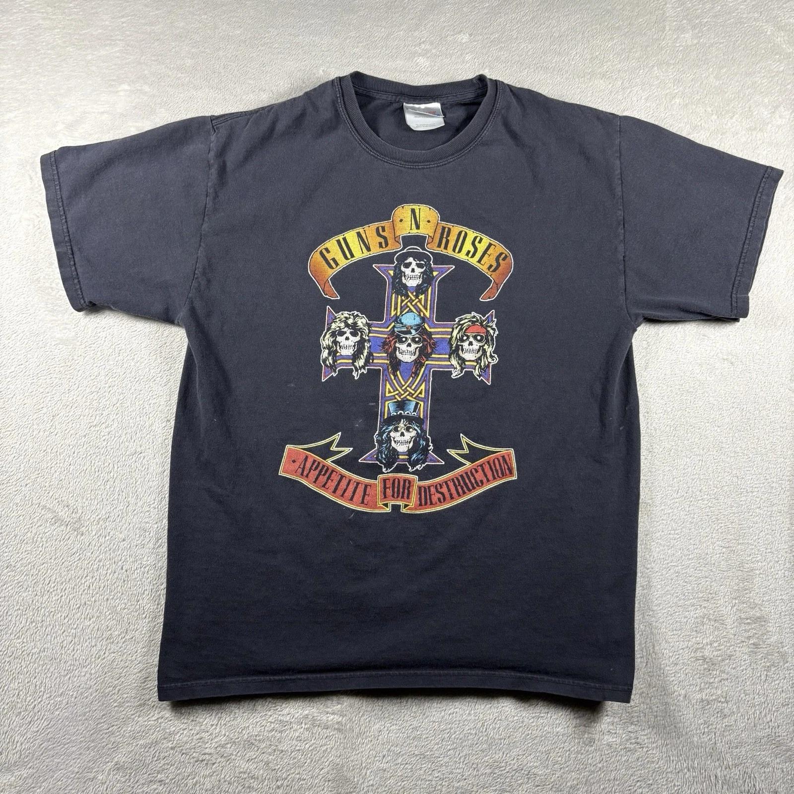 

Vintage Guns N Roses Shirt Men’s M Faded Black Appetite For Destruction #516 3XL